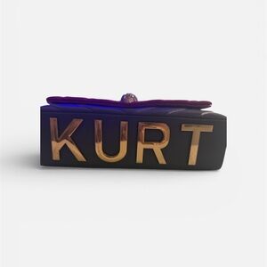 Kurt Black and Gold Clutch
